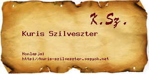 Kuris Szilveszter névjegykártya